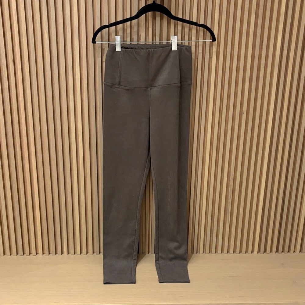 Wilfred Free Daria Taupe Leggings vegan suede small